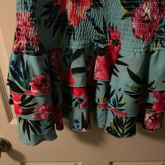 RARE EDITIONS - TROPICAL SMOCKED NECK - Picture 5 of 8